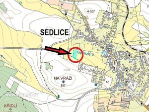 Prodej podílu pole, Sedlice, 859 m2