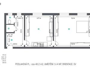 Prodej bytu 2+kk, Trutnov, Břečtejnská, 48 m2