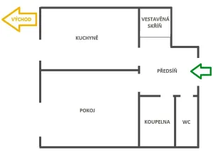 Pronájem bytu 1+1, Ostrava, Komenského, 33 m2