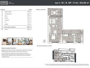 Pronájem bytu 3+kk, Praha - Karlín, Pobřežní, 69 m2