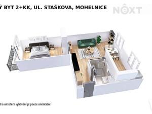 Pronájem bytu 2+kk, Mohelnice, Staškova, 53 m2