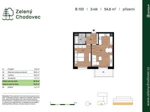 Prodej bytu 2+kk, Praha - Chodov, Blažimská, 55 m2