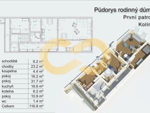 Prodej rodinného domu, Kolín, Karlovo náměstí, 270 m2