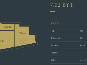 Pronájem bytu 2+kk, Brno - Brno-město, Kozí, 44 m2