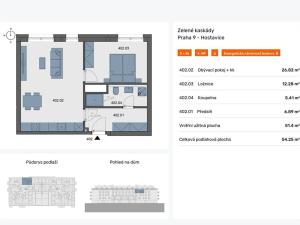 Prodej bytu 2+kk, Praha - Hostavice, Českobrodská, 54 m2