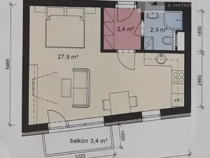 Prodej bytu 1+kk, Brno, Táborská, 40 m2