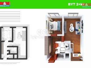 Prodej bytu 2+1, Mnichovo Hradiště, Lidická, 38 m2