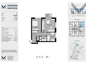 Prodej bytu 3+kk, Hostivice, Čsl. armády, 69 m2