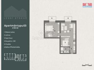 Prodej bytu 2+kk, Ostružná - Ramzová, 51 m2