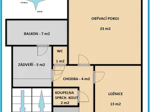 Pronájem bytu 2+kk, Praha - Řepy, Čistovická, 60 m2