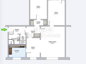 Prodej bytu 3+1, Hodonín, Očovská, 74 m2