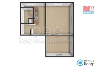 Prodej bytu 2+1, Klášterec nad Ohří, Na Vyhlídce, 52 m2
