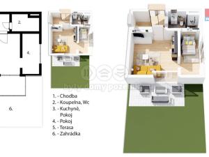 Prodej bytu 1+kk, Praha - Bohnice, Pekařova, 29 m2