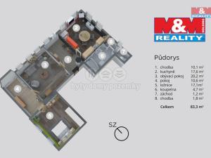 Prodej bytu 3+1, Varnsdorf, Mostecká, 72 m2