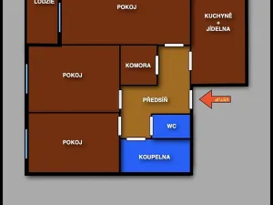 Prodej bytu 3+1, Borek, Družstevní, 73 m2