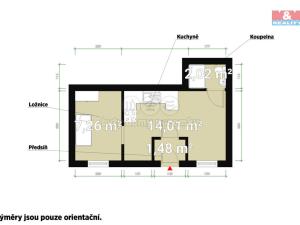 Pronájem bytu 1+kk, Bor - Kosov, 25 m2