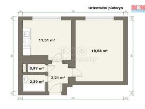 Pronájem bytu 1+1, Neratovice, Dr. E. Beneše, 37 m2