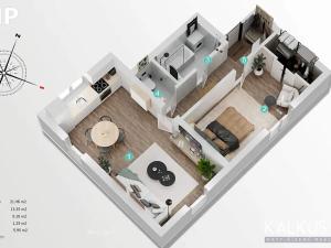 Pronájem bytu 2+kk, Hradec Králové, V Koutech, 50 m2