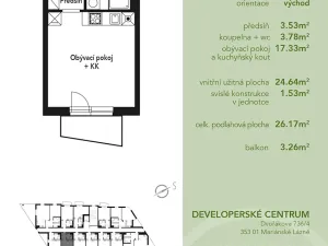 Prodej bytu 1+kk, Mariánské Lázně, Chebská, 26 m2
