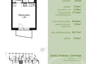 Prodej bytu 1+kk, Mariánské Lázně, Chebská, 26 m2