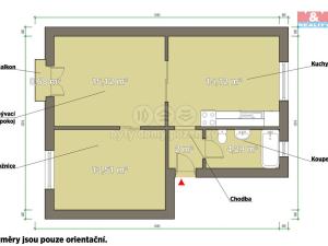 Prodej bytu 2+1, Horní Slavkov, Zahradní, 52 m2