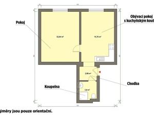 Pronájem bytu 2+kk, Cheb, 50 m2