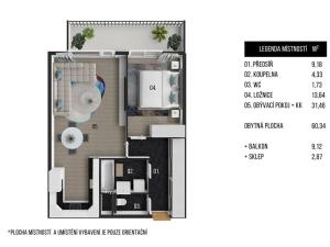 Prodej bytu 2+kk, Plzeň, Domažlická, 60 m2