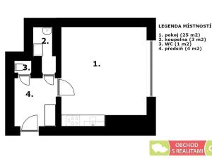 Pronájem bytu 1+kk, Praha - Nusle, Sdružení, 33 m2