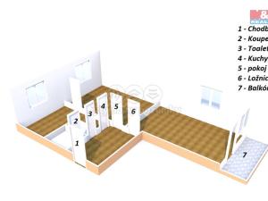 Pronájem bytu 2+1, Radvanice, 62 m2