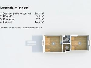 Pronájem bytu 1+1, Děčín, Riegrova, 35 m2