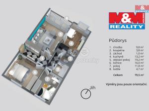 Prodej bytu 3+1, Děčín - Děčín II-Nové Město, Dvořákova, 75 m2