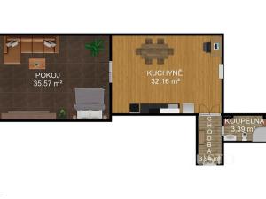 Pronájem bytu 2+kk, Písek, Velké náměstí, 75 m2