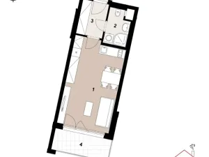 Prodej bytu 1+kk, Praha - Háje, Sochorcova, 33 m2