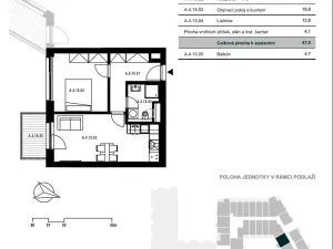 Prodej bytu 2+kk, Brno, třída Generála Píky, 47 m2