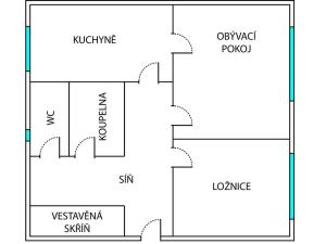 Pronájem bytu 2+1, Brno, Záhumenice, 60 m2