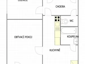 Pronájem bytu 2+1, Uherský Brod, Rychtalíkova, 53 m2