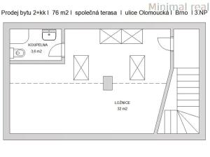 Prodej bytu 2+kk, Brno, Olomoucká, 76 m2