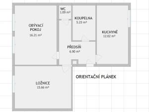 Pronájem bytu 2+1, Litoměřice, Křižíkova, 56 m2