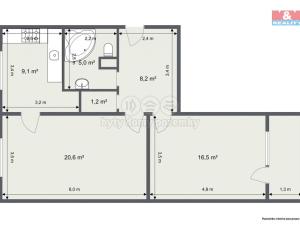 Prodej bytu 2+1, Cheb, Lesní, 61 m2