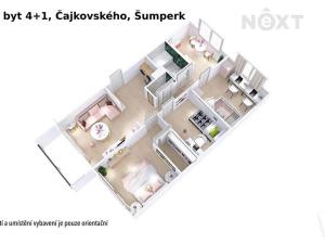 Prodej bytu 4+1, Šumperk, Čajkovského, 72 m2