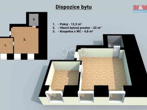 Prodej bytu 2+kk, Zlín, Lorencova, 49 m2