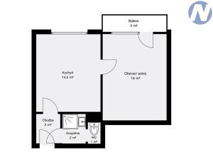 Pronájem bytu 2+kk, Volary, Sídl. Míru, 39 m2
