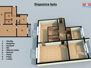 Prodej bytu 3+1, Zlín, Moravská, 73 m2