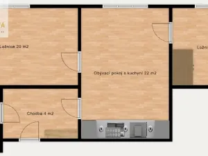 Pronájem bytu 3+kk, Hradec Králové, Habrmanova, 62 m2