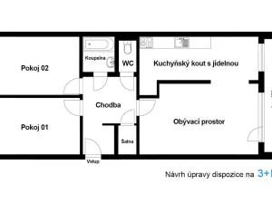 Prodej bytu 3+1, Praha - Řepy, Zrzavého, 74 m2