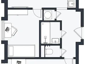 Pronájem bytu 3+kk, Praha - Hloubětín, Poděbradská, 53 m2