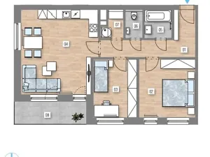 Prodej bytu 3+kk, Praha - Zličín, Strážovická, 69 m2