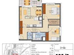 Prodej bytu 3+kk, Praha - Hlubočepy, Hugo Haase, 79 m2