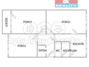 Prodej bytu 3+1, Krupka - Bohosudov, Komenského, 80 m2