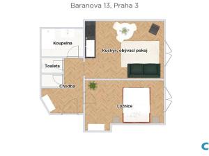 Pronájem bytu 2+kk, Praha - Vinohrady, Lucemburská, 45 m2